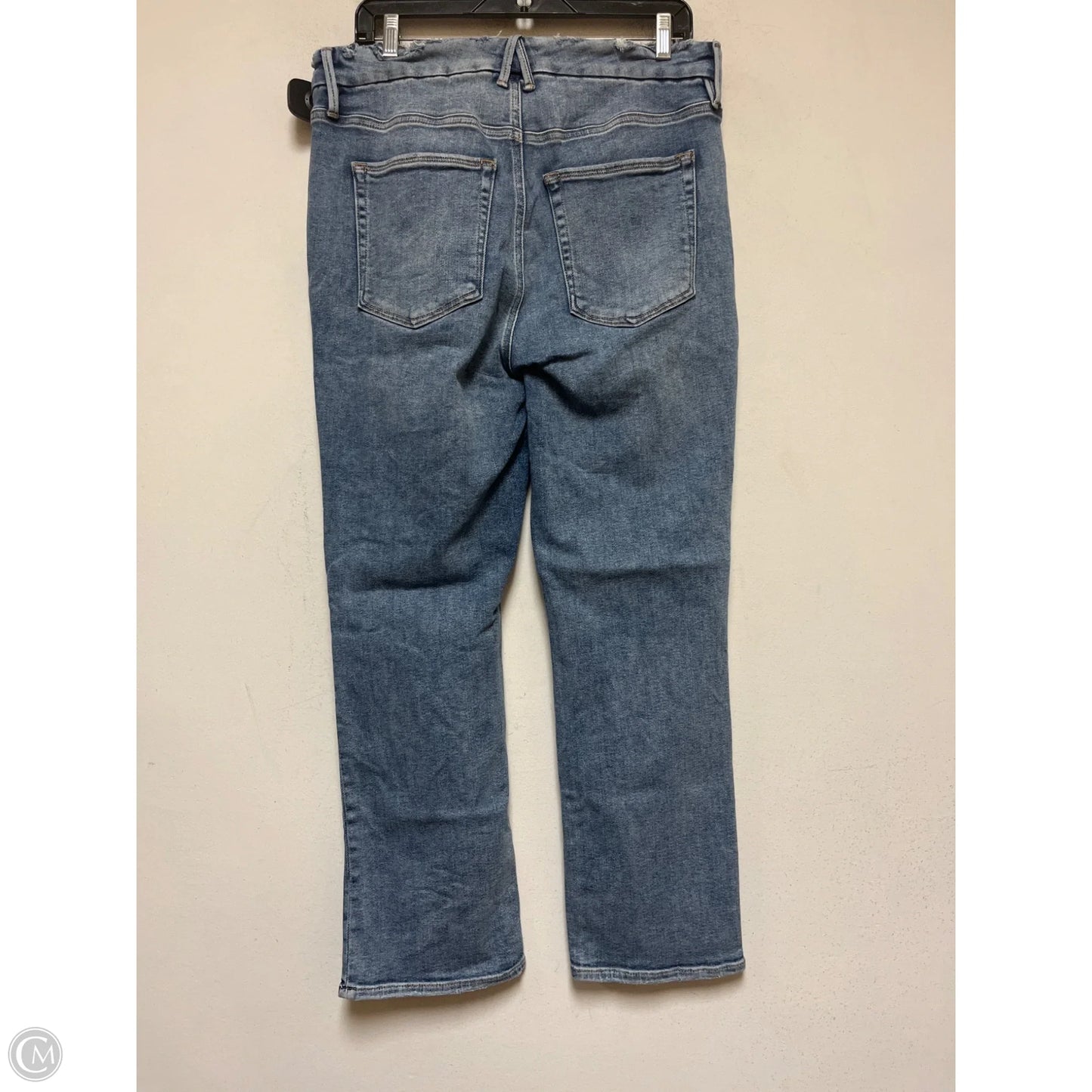 Jeans Straight By Good American In Blue Denim, Size: 16