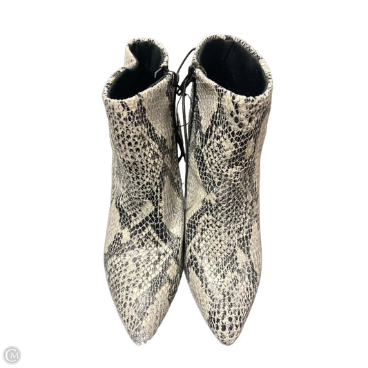 Boots Ankle Heels By Worthington In Snakeskin Print, Size: 8.5