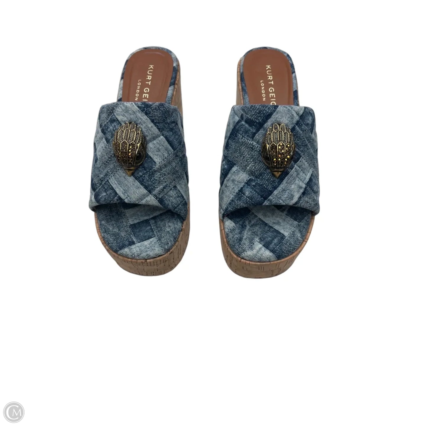 Sandals Designer By Kurt Geiger In Blue Denim, Size: 6.5