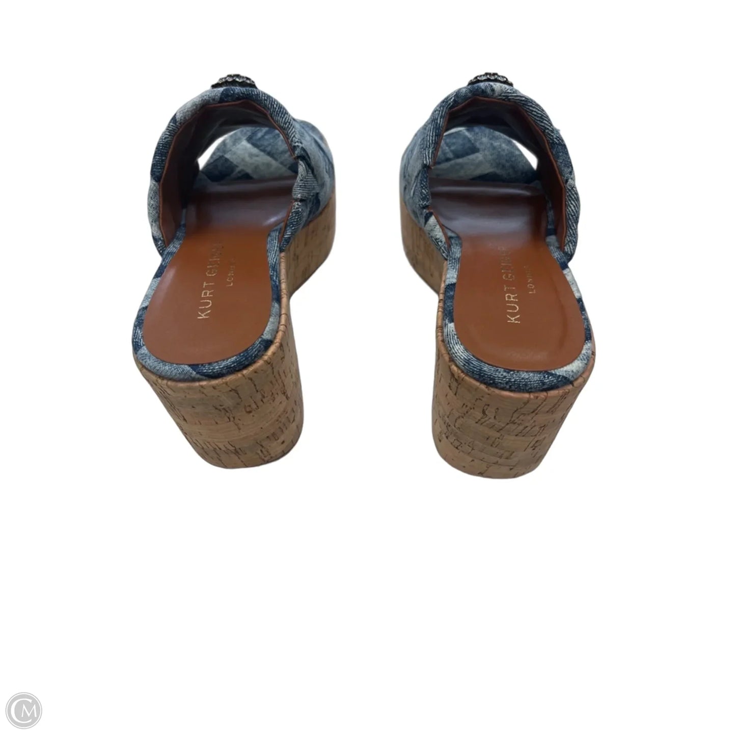 Sandals Designer By Kurt Geiger In Blue Denim, Size: 6.5