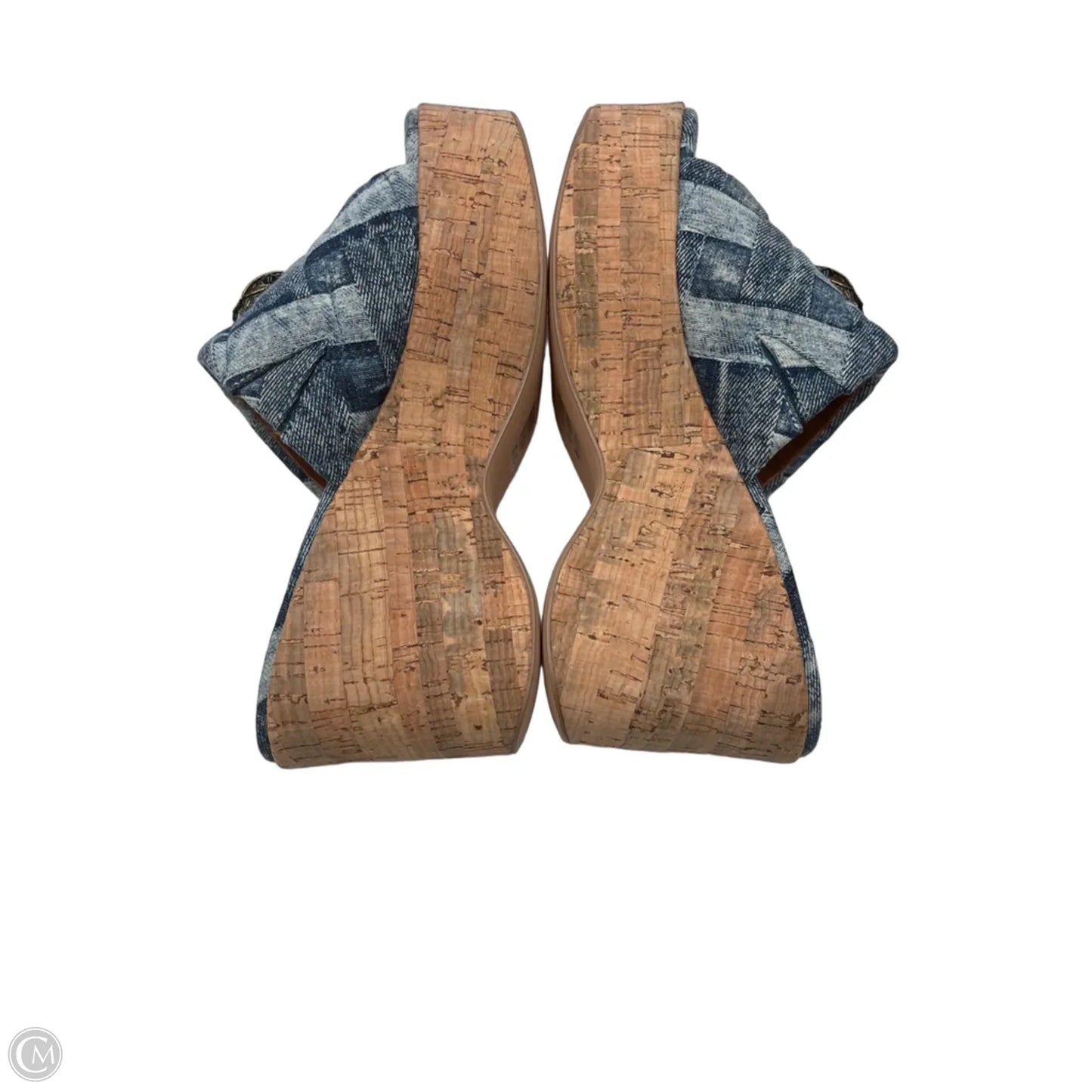 Sandals Designer By Kurt Geiger In Blue Denim, Size: 6.5
