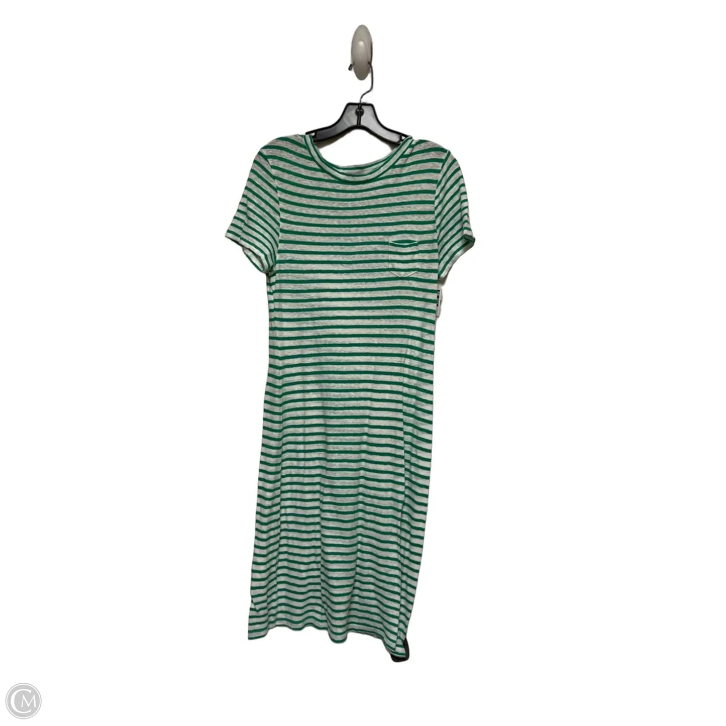 Dress Casual Maxi By Stateside In Green & White, Size: M