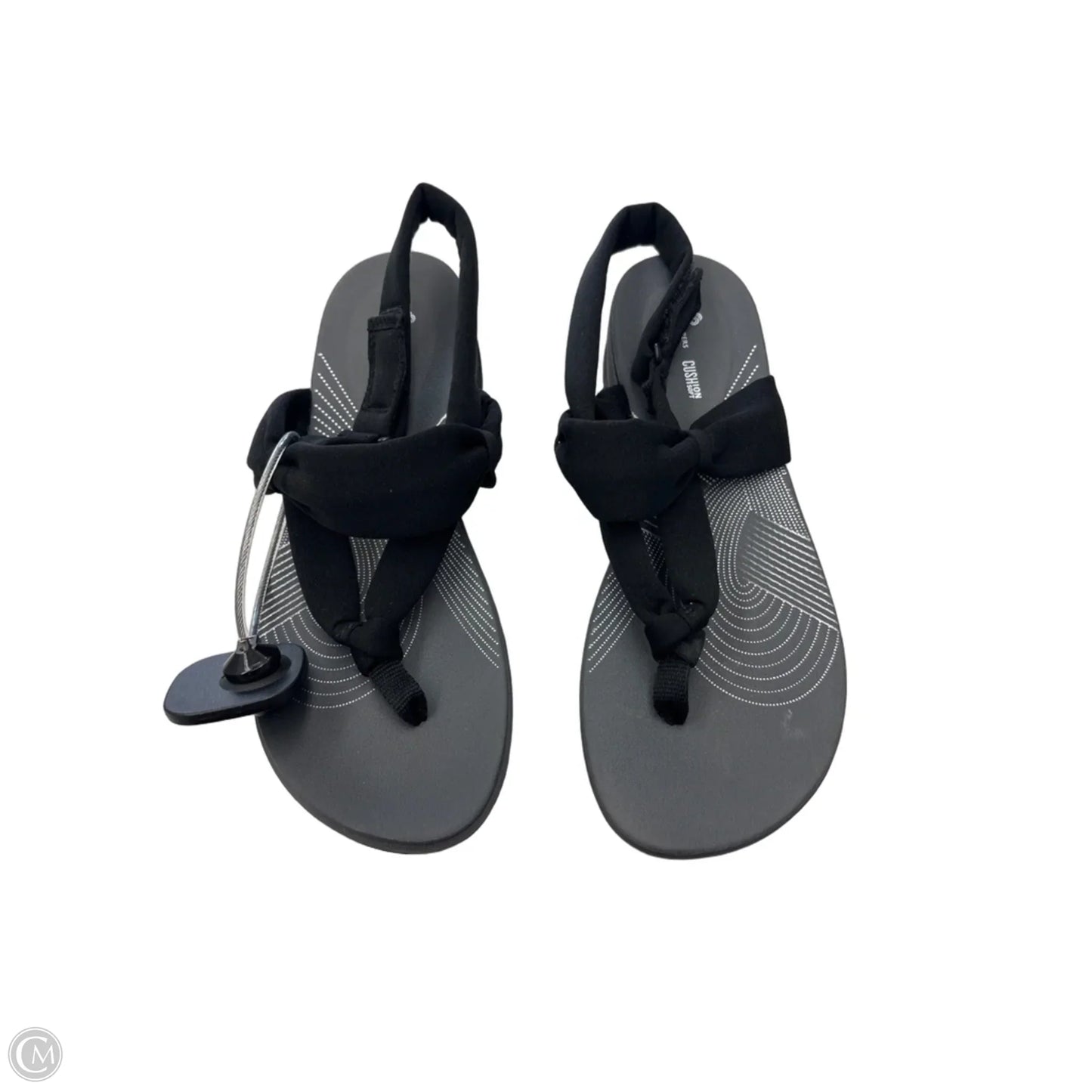Sandals Flip Flops By Clarks In Black, Size: 9