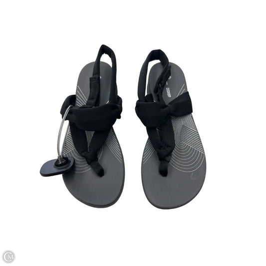 Sandals Flip Flops By Clarks In Black, Size: 9