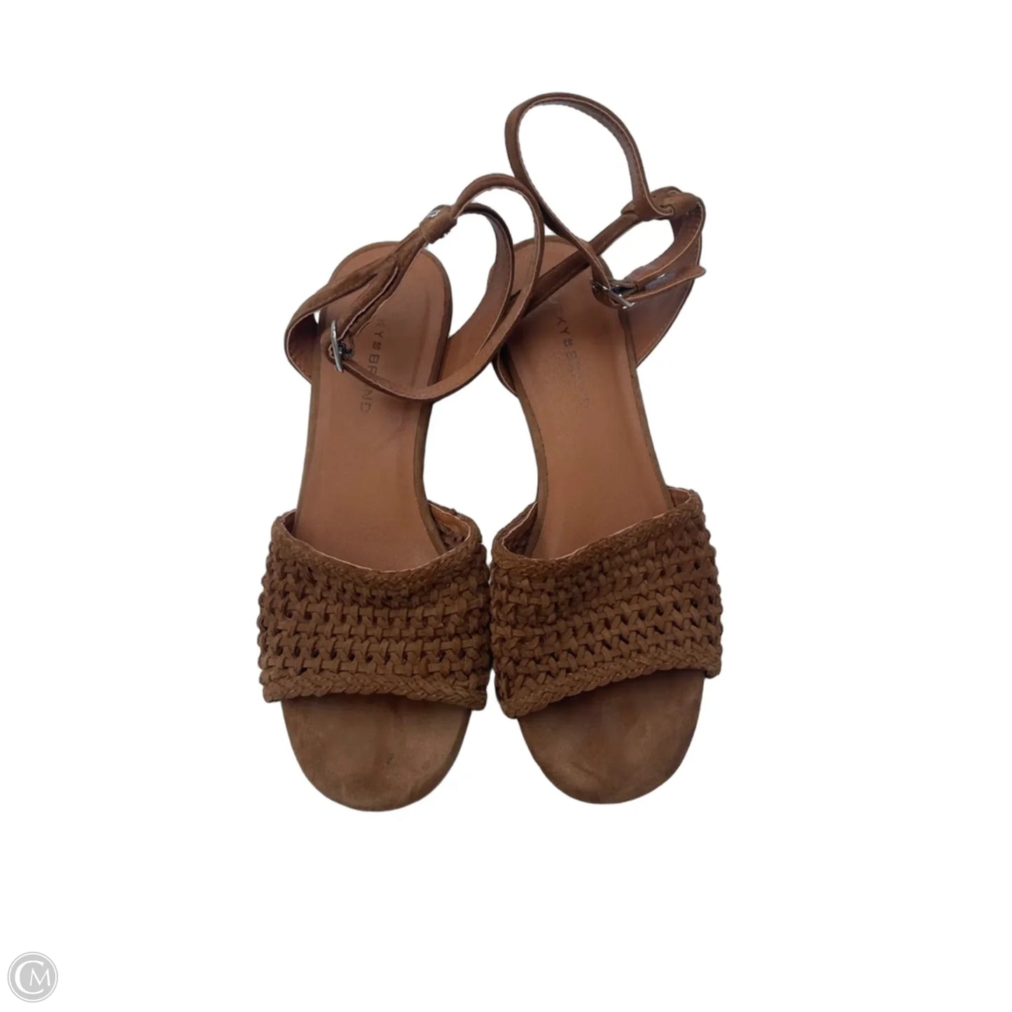 Sandals Heels Block By Lucky Brand In Tan, Size: 8
