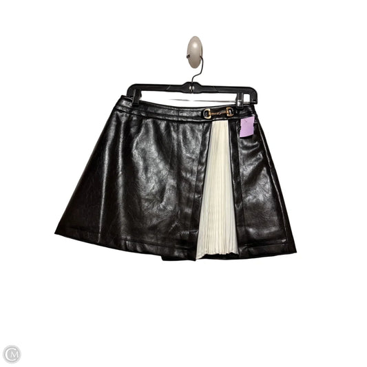Skirt Mini & Short By Commense In Black & White, Size: 8