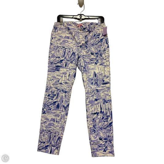 Pants Designer By Lilly Pulitzer In Purple & White, Size: 6
