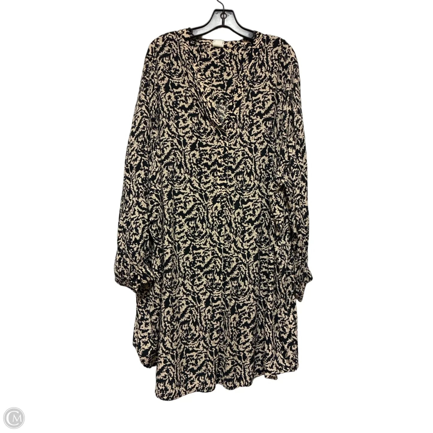 Dress Casual Short By H&m In Black & Cream, Size: 2x