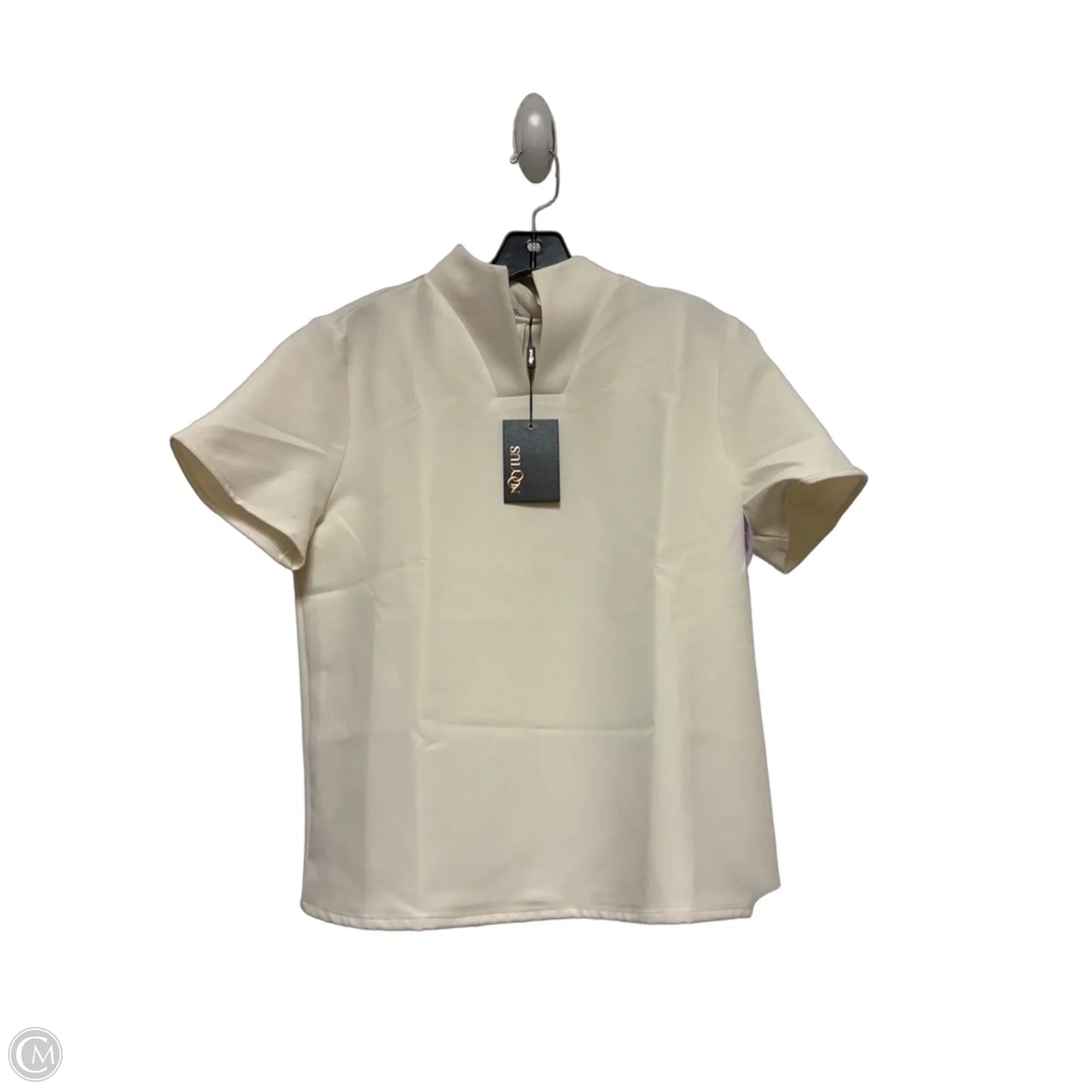 Top Short Sleeve By Clothes Mentor In Cream, Size: L