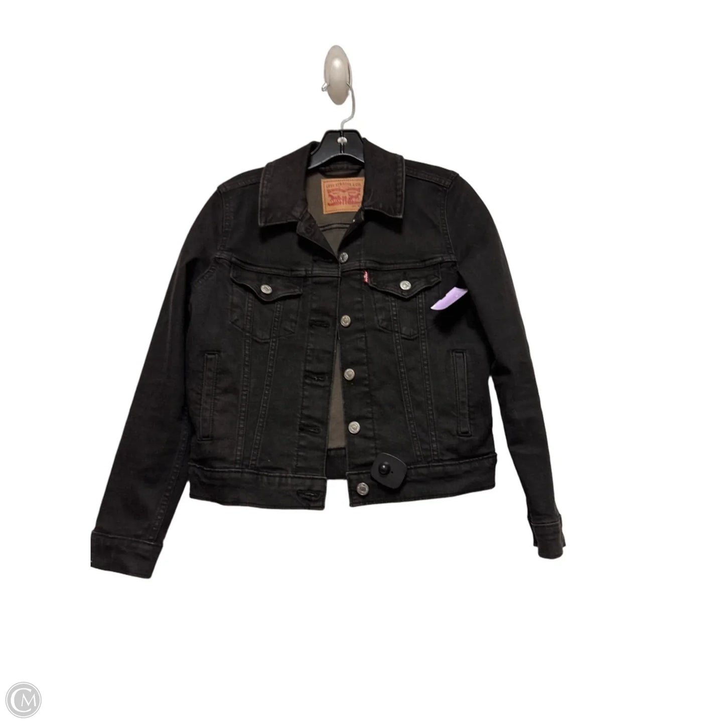 Jacket Denim By Levis In Black, Size: Xs
