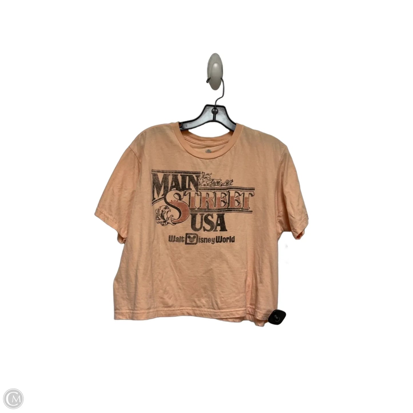 Top Short Sleeve Basic By Disney In Peach, Size: L
