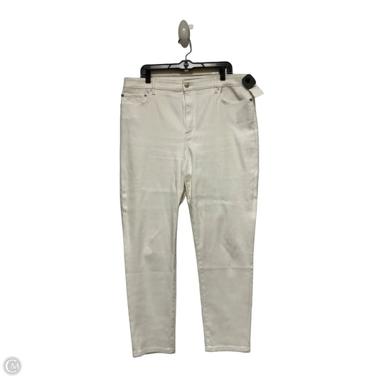 Jeans Straight By Lauren By Ralph Lauren In White, Size: 16