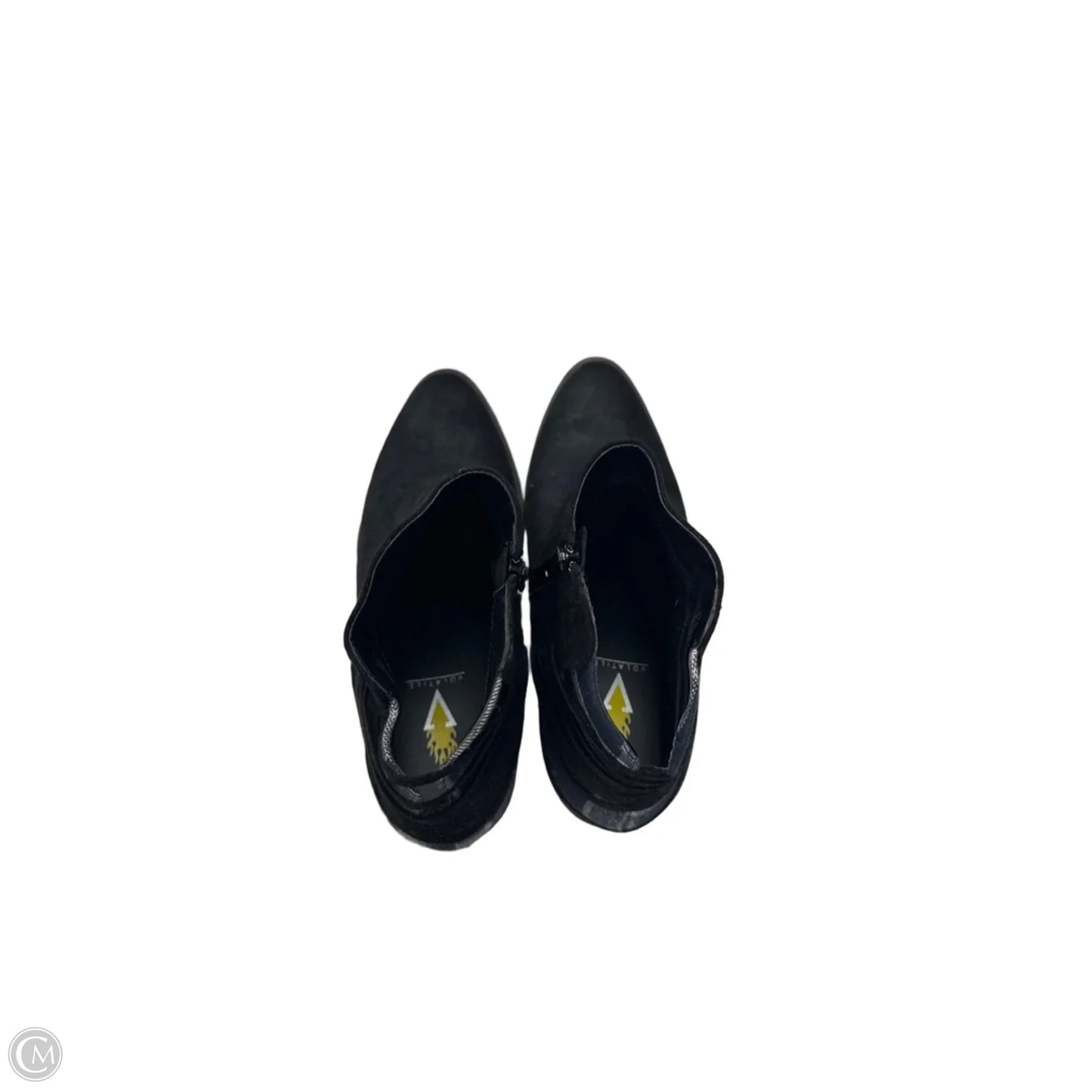 Boots Ankle Heels By Volatile In Black, Size: 8.5