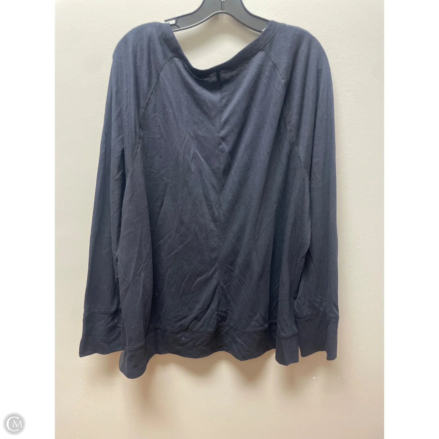 Athletic Top Long Sleeve Crewneck By Livi Active In Black, Size: 2x