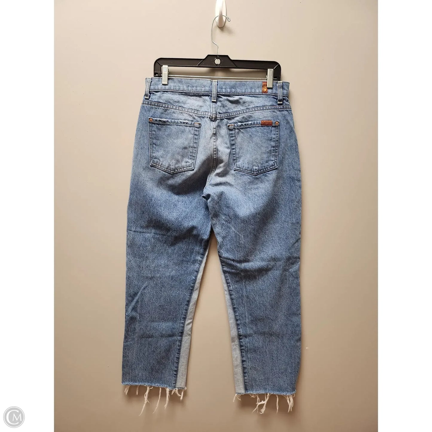 Jeans Straight By 7 For All Mankind In Blue Denim, Size: 6