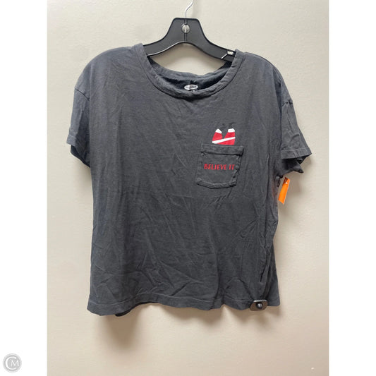 Top Short Sleeve Basic By Old Navy In Grey, Size: M