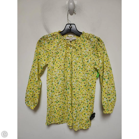 Top Long Sleeve By Loft In Yellow, Size: Xsp