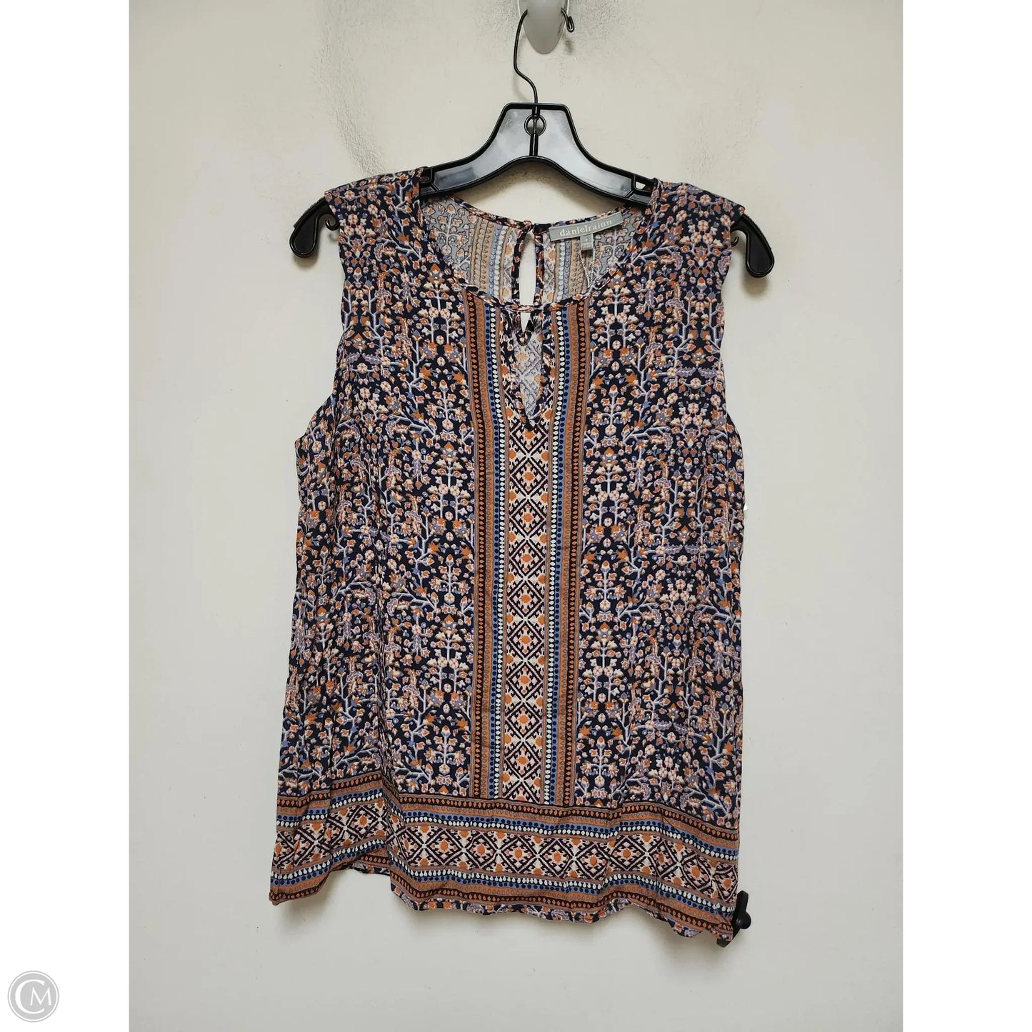 Top Sleeveless By Daniel Rainn In Blue & Orange, Size: S