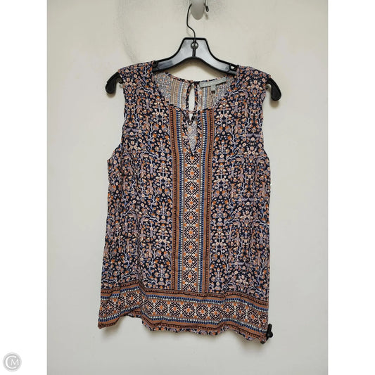 Top Sleeveless By Daniel Rainn In Blue & Orange, Size: S