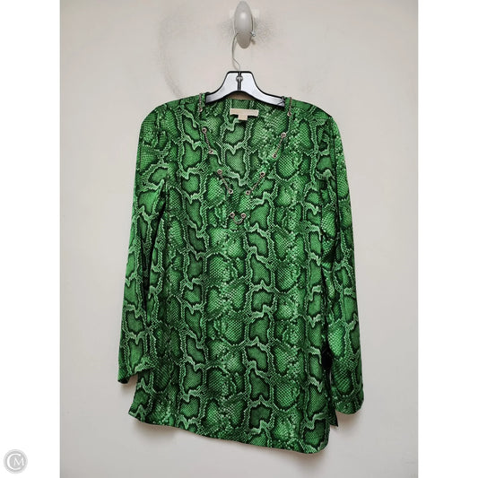 Top Long Sleeve By Michael By Michael Kors In Snakeskin Print, Size: S