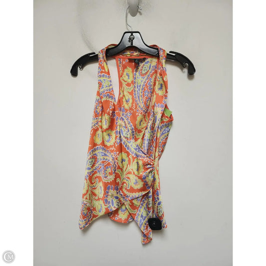 Top Sleeveless By Lauren By Ralph Lauren In Floral Print, Size: Xsp