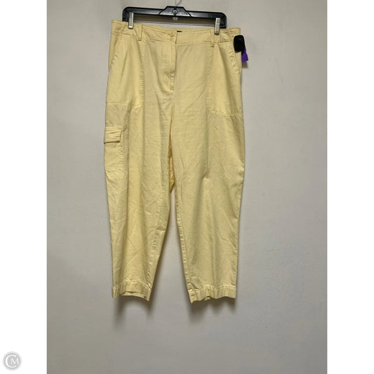 Pants Wide Leg By Talbots In Yellow, Size: 14