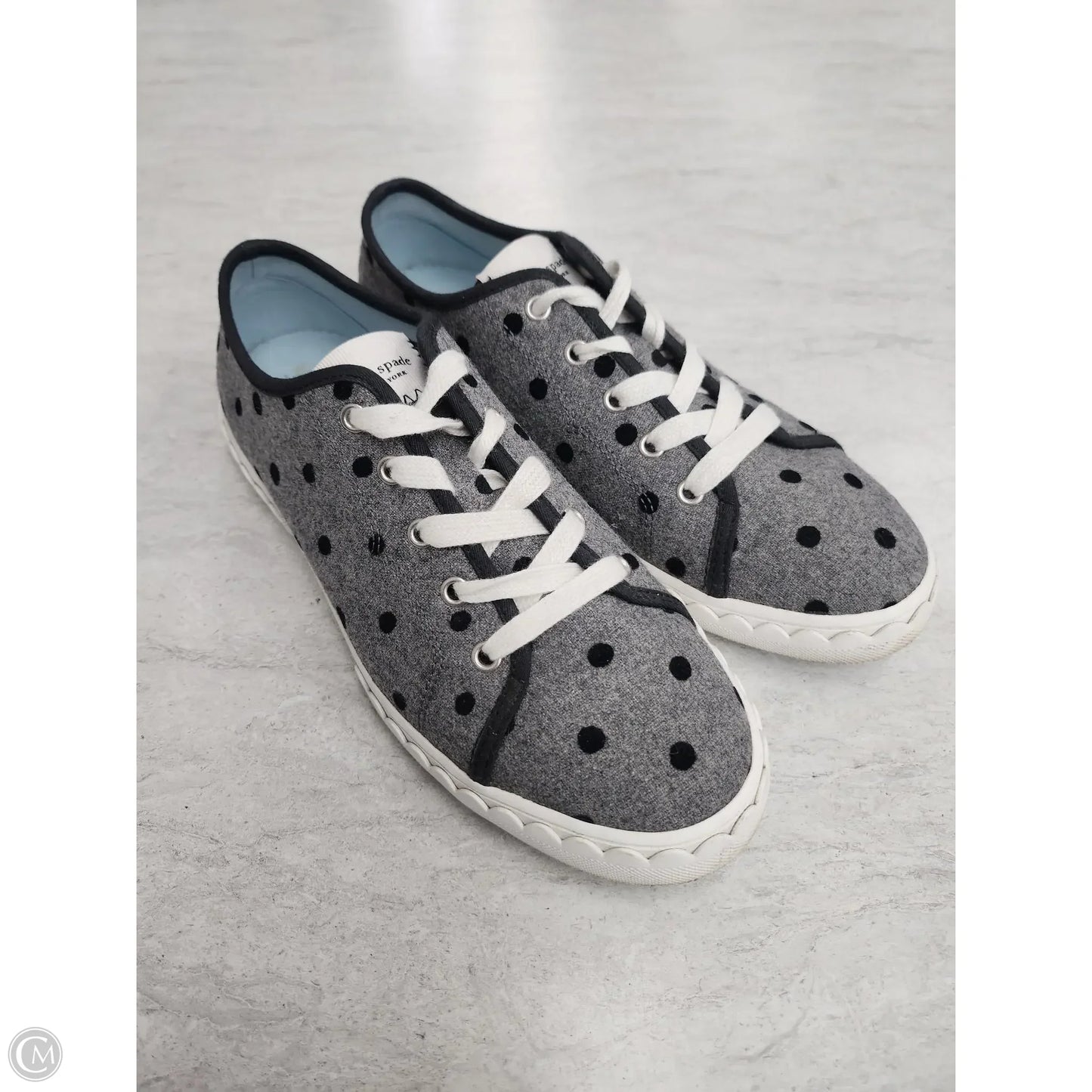 Shoes Designer By Kate Spade In Polkadot Pattern, Size: 7.5
