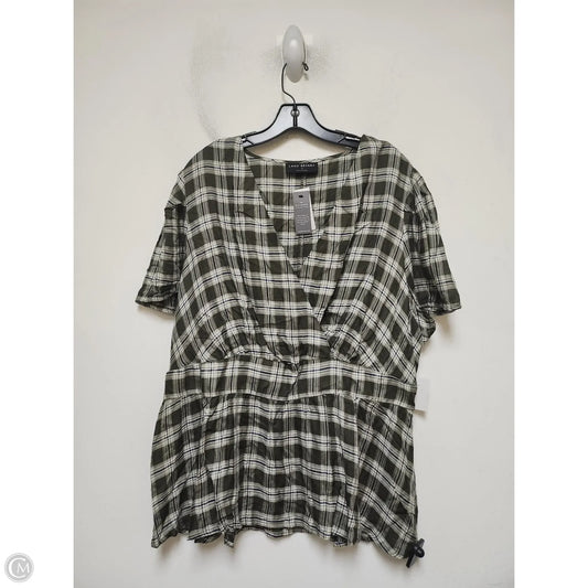 Top Short Sleeve By Lane Bryant In Plaid Pattern, Size: 2x