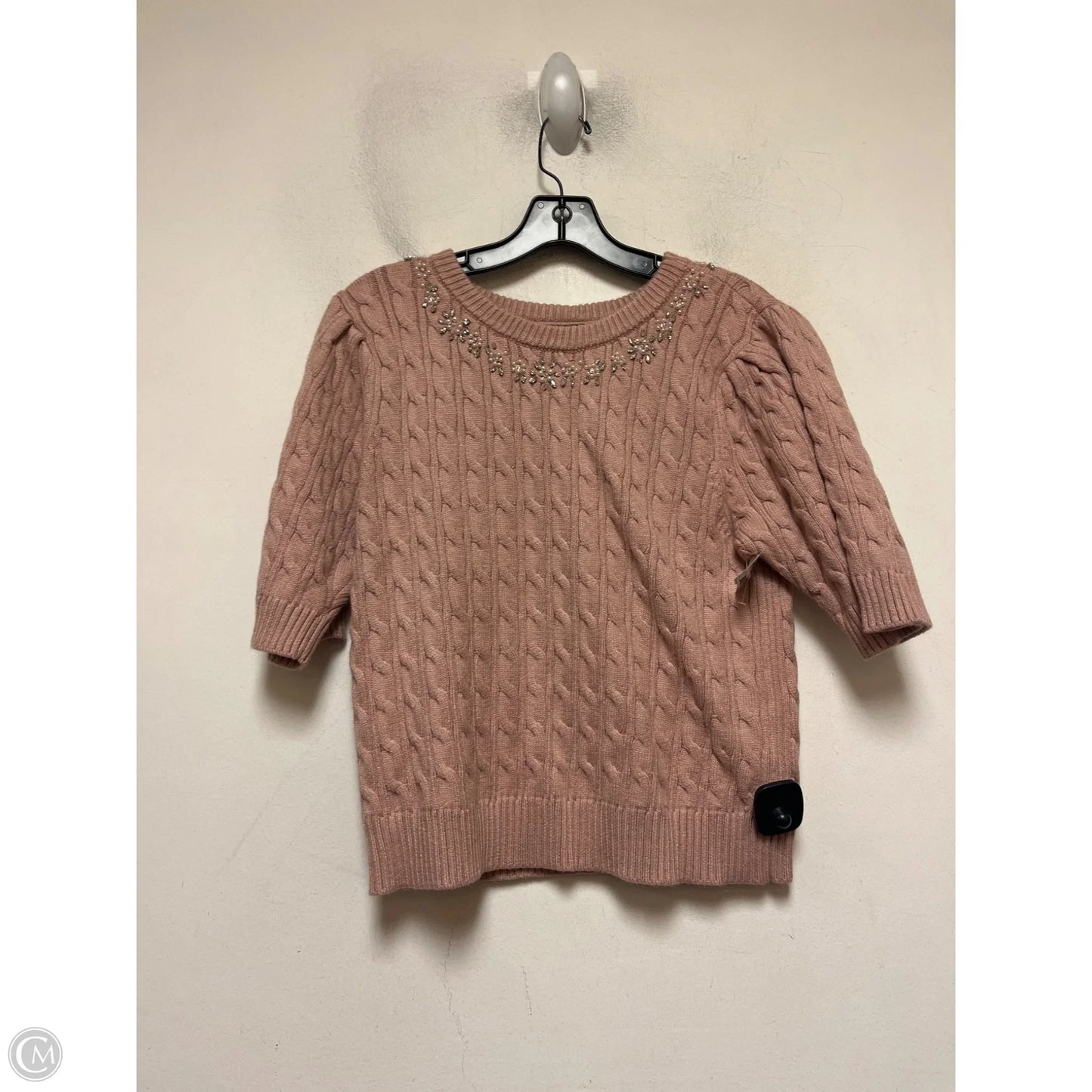 Sweater Short Sleeve By Elie Tahari In Pink, Size: L