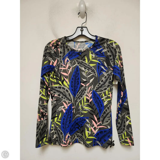 Athletic Top Long Sleeve Crewneck By Athleta In Tropical Print, Size: S
