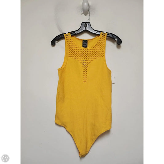 Bodysuit By Express In Yellow, Size: L
