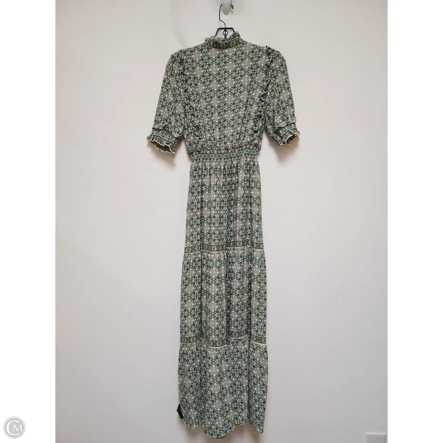 Dress Casual Maxi By Max Studio In Green & Tan, Size: S