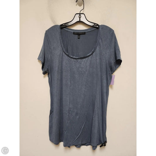 Top Short Sleeve Basic By White House Black Market In Blue, Size: L