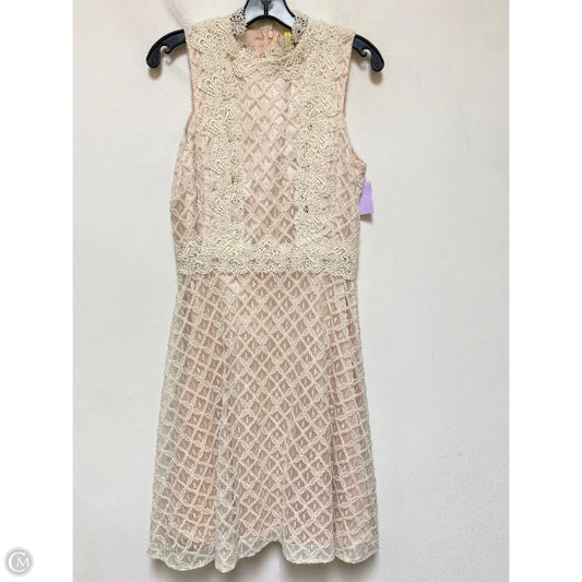 Dress Casual Short By Tahari By Arthur Levine In Pink & White, Size: S