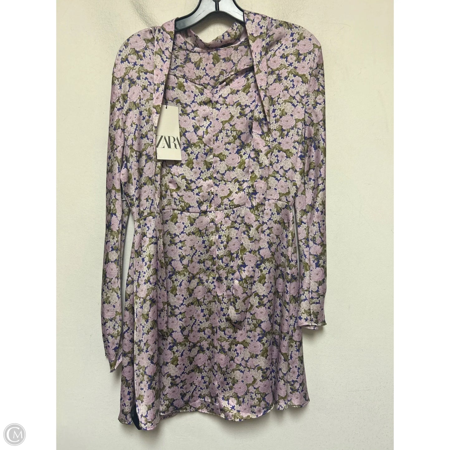 Dress Casual Short By Zara In Floral Print, Size: M