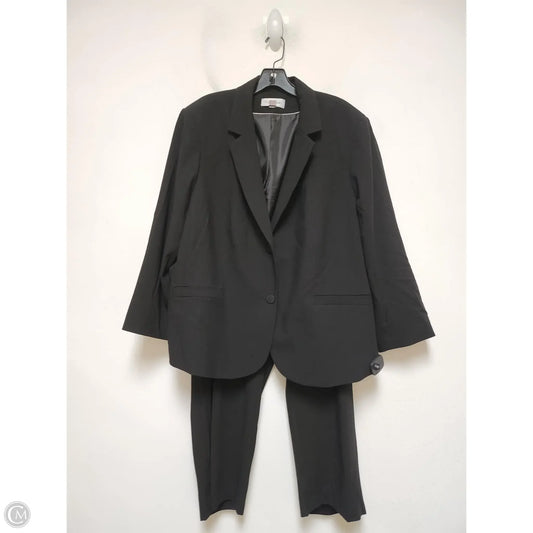 Pants Suit 2pc By Calvin Klein In Black, Size: 2x