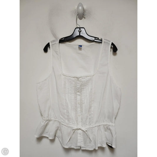 Top Sleeveless By Old Navy In White, Size: L