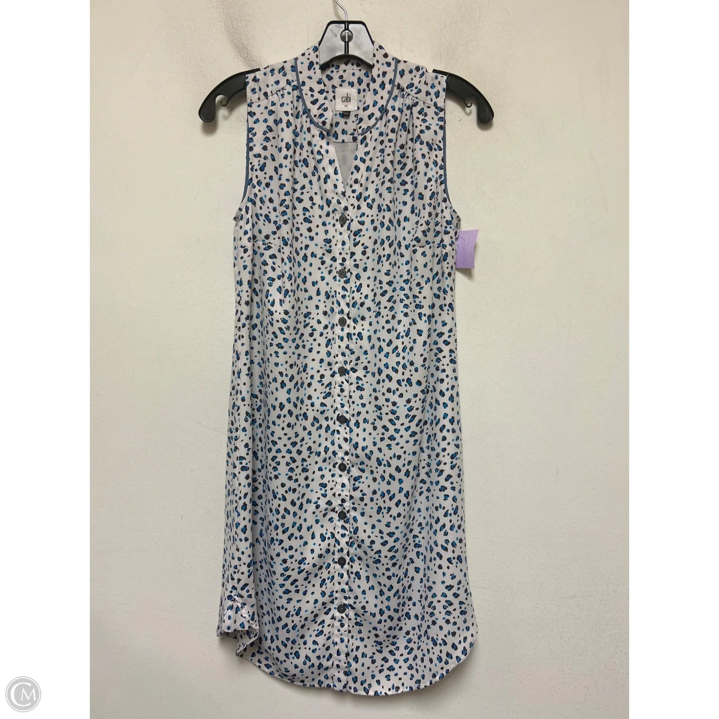 Dress Casual Short By Cabi In Blue & White, Size: Xs
