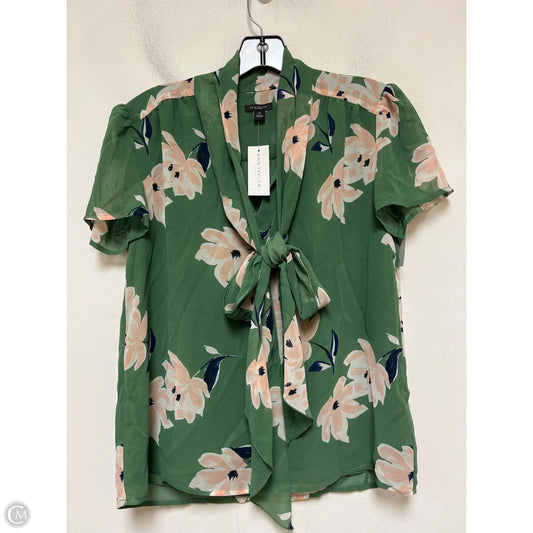 Top Sleeveless By Ann Taylor In Green & Pink, Size: Xs