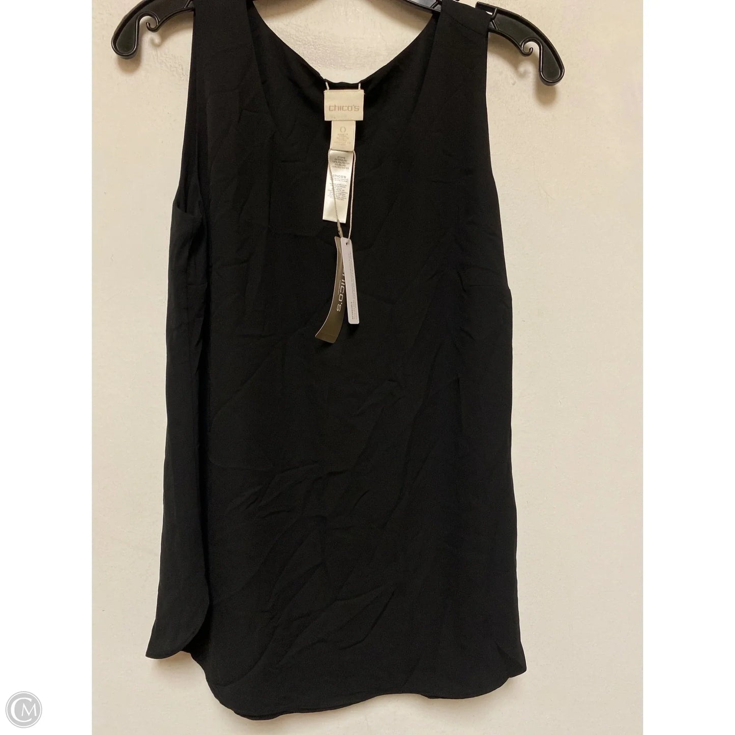 Top Sleeveless By Chicos In Black, Size: S