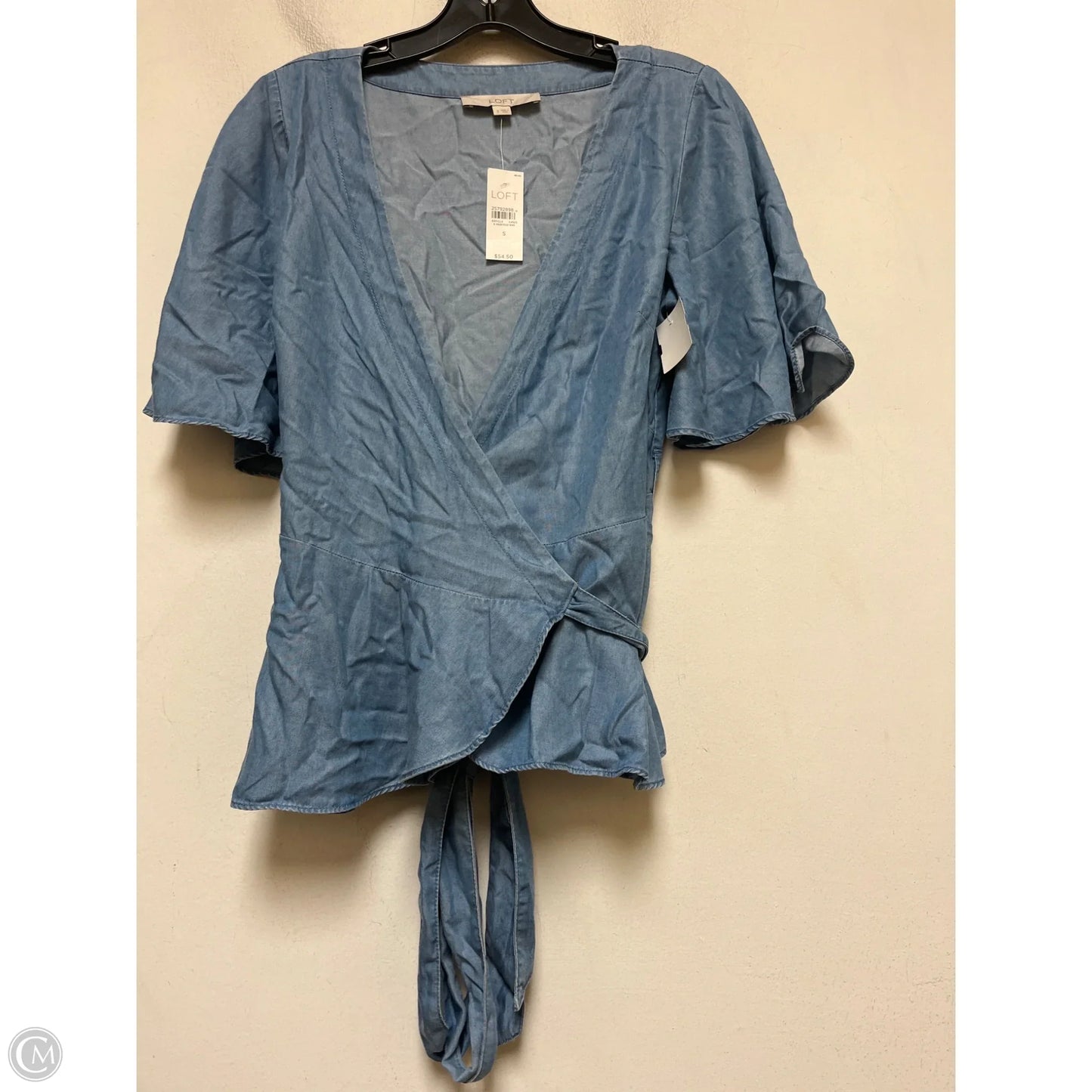 Top Short Sleeve By Loft In Blue, Size: S