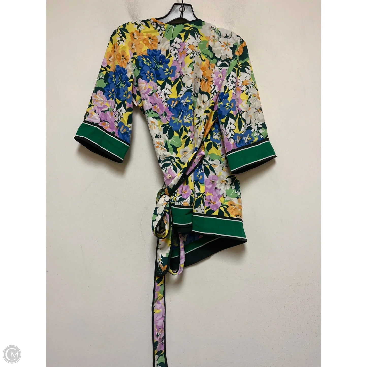 Top Short Sleeve By Ann Taylor In Floral Print, Size: Xsp