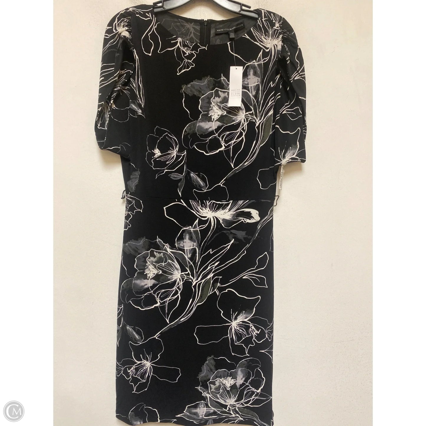 Dress Casual Midi By White House Black Market In Black & White, Size: S