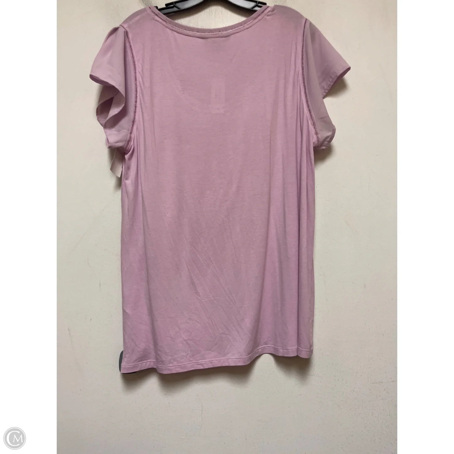 Top Short Sleeve Basic By Banana Republic In Purple, Size: Xl