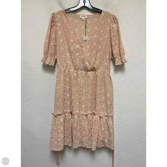 Dress Casual Short By Blu Pepper In Peach, Size: L
