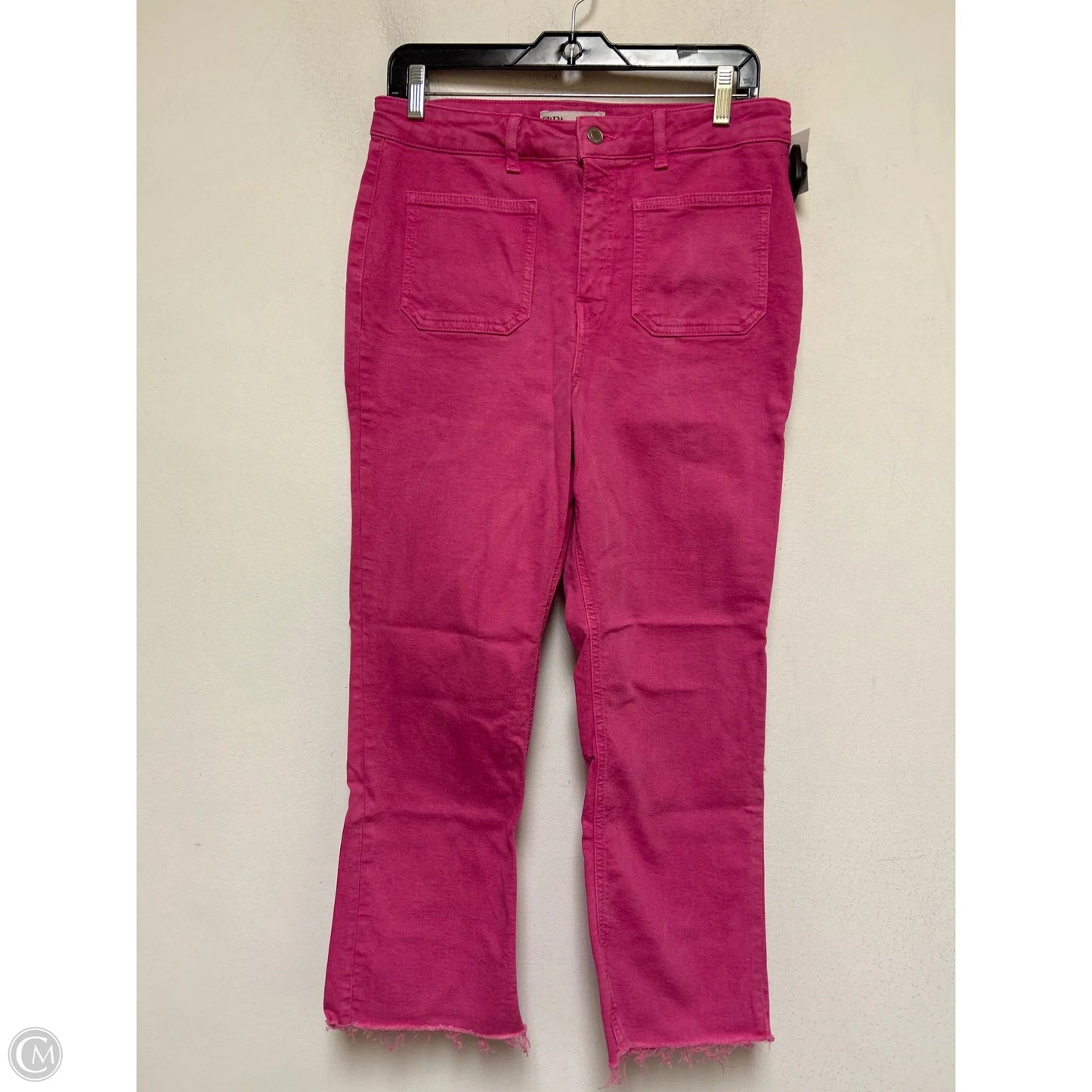 Jeans Straight By Zara In Pink Denim, Size: 10