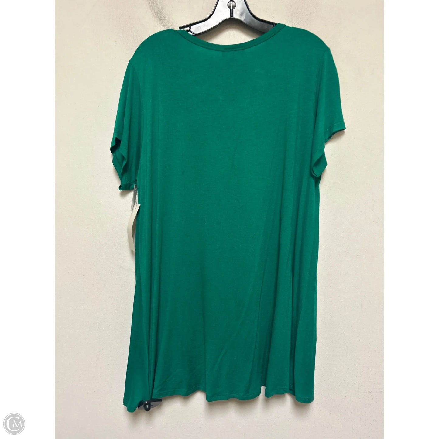 Top Short Sleeve Basic By Scarlett In Green, Size: 1x