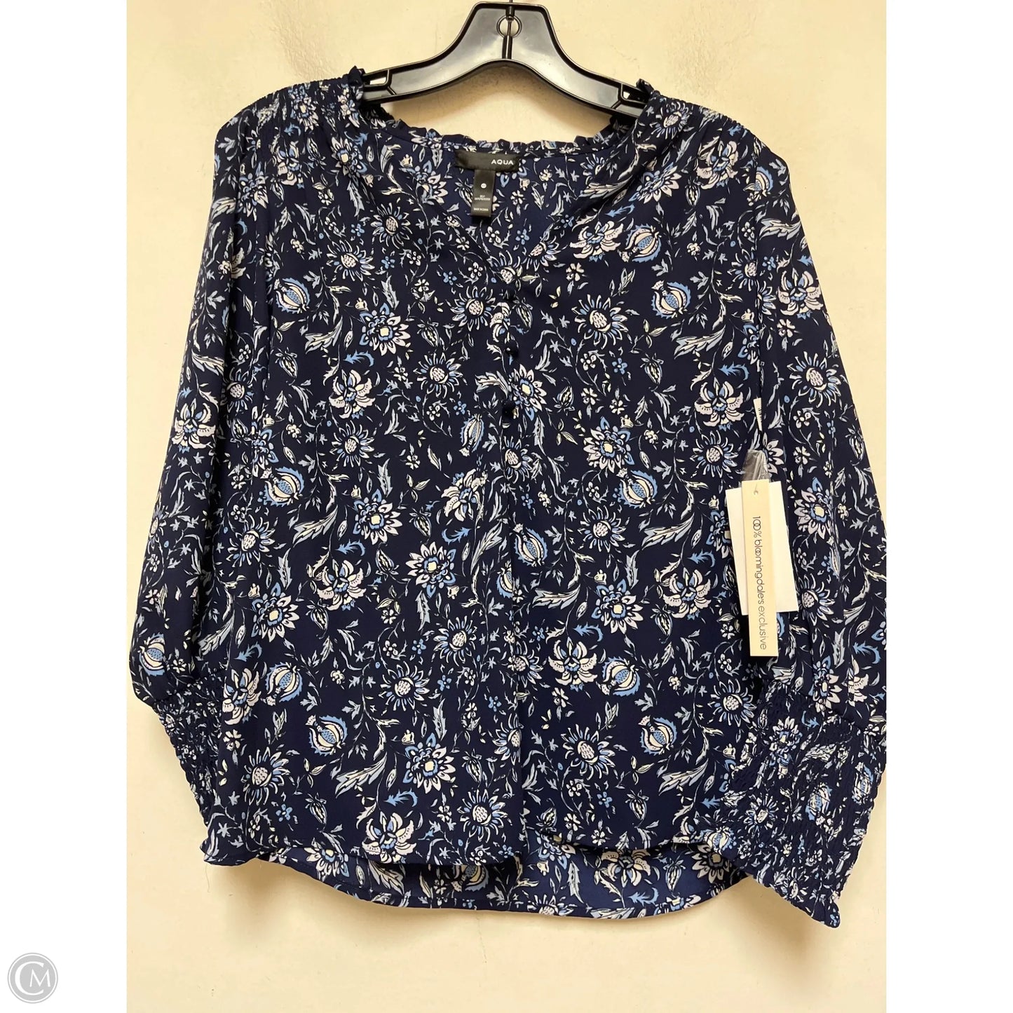 Top Long Sleeve By Aqua In Blue, Size: Xs