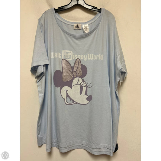 Top Short Sleeve Basic By Walt Disney In Blue, Size: 3x