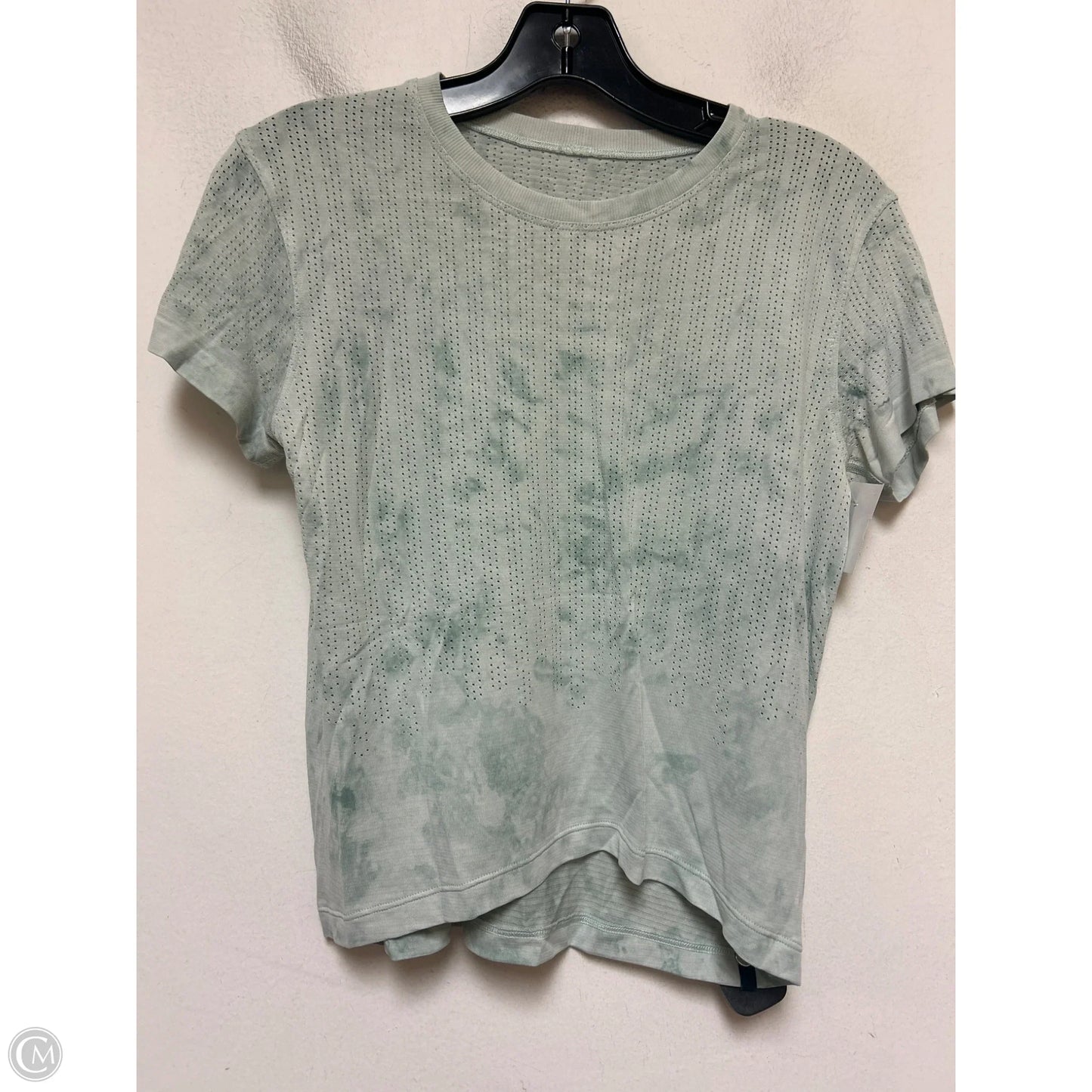 Athletic Top Short Sleeve By Lululemon In Green, Size: Xs